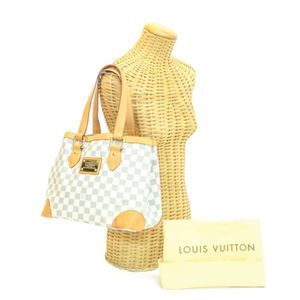 Louis Vuitton Hampstead PM Damier Azur Leather White Shoulder Bag